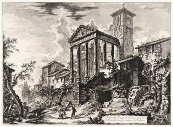 GIOVANNI B. PIRANESI Group of 4 etchings from the Vedute di Roma.